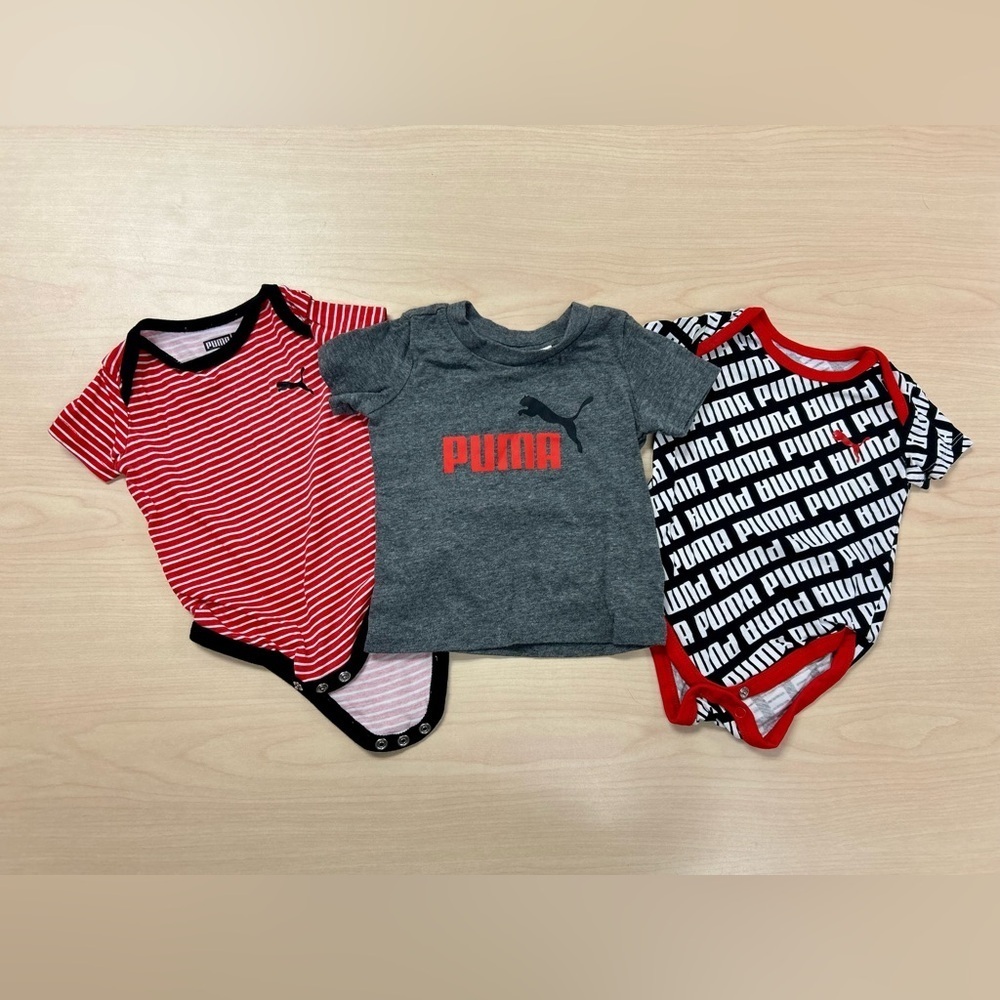 🐾 PUMA Baby 3‑Piece Outfit Bundle – Unisex – Excellent Condition - 0-3 months 🐾